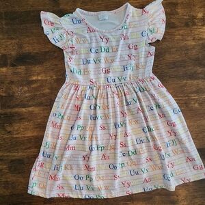 Colorful Alphabet Kids First Day of School Soft Dress